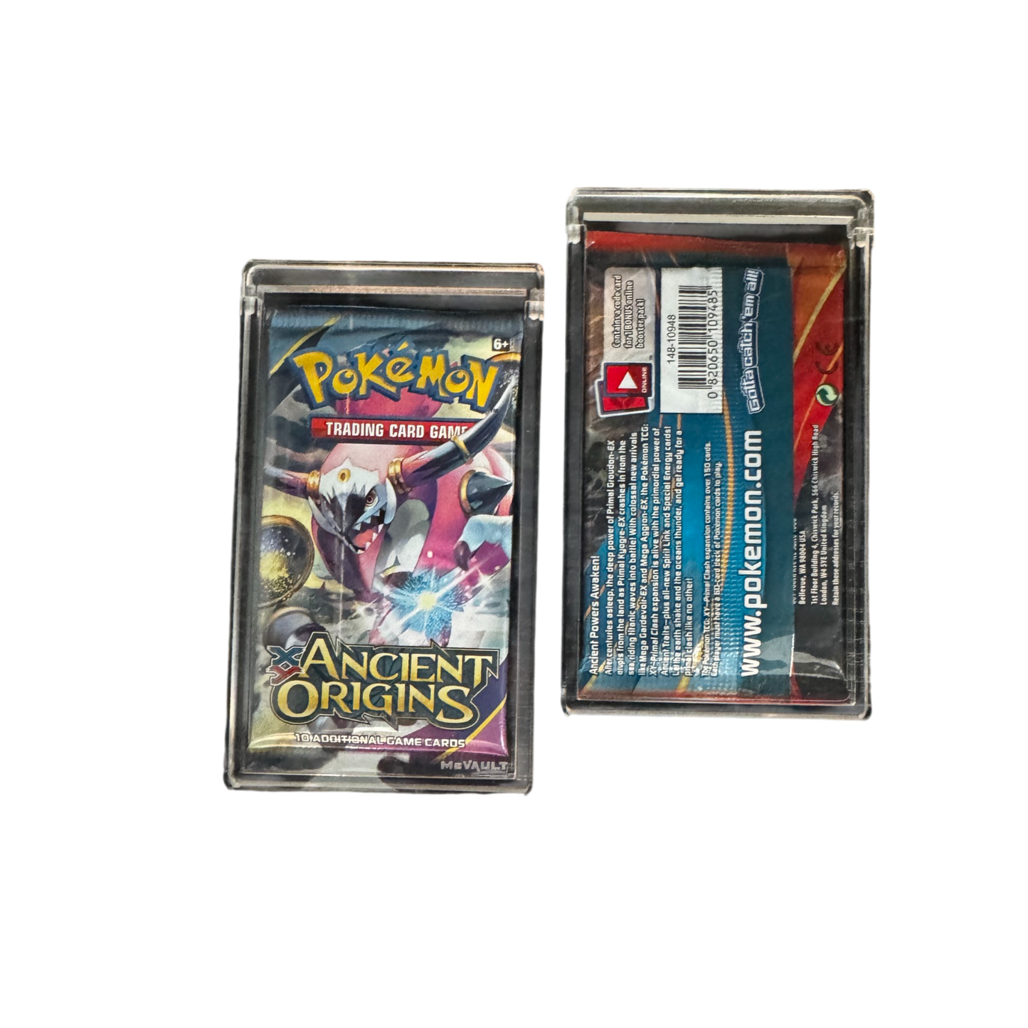 M2VAULT Pokémon English Booster Pack Acrylic Display Case – Magnetic Lid, UV Protection 97%+