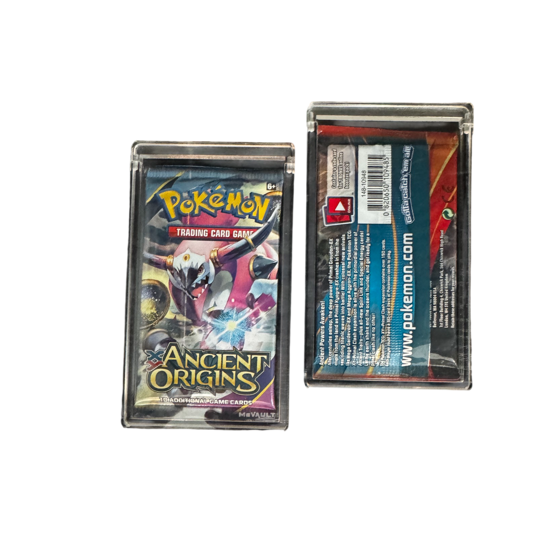 M2VAULT Pokémon English Booster Pack Acrylic Display Case – Magnetic Lid, UV Protection 97%+
