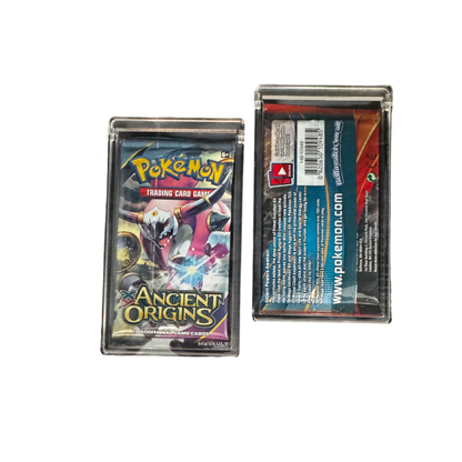 M2VAULT Pokémon English Booster Pack Acrylic Display Case – Magnetic Lid, UV Protection 97%+