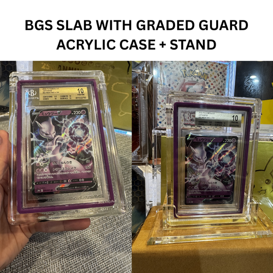 BGS SLAB (WITH GRADED GUARD) ACRYLIC CASE WITH STAND