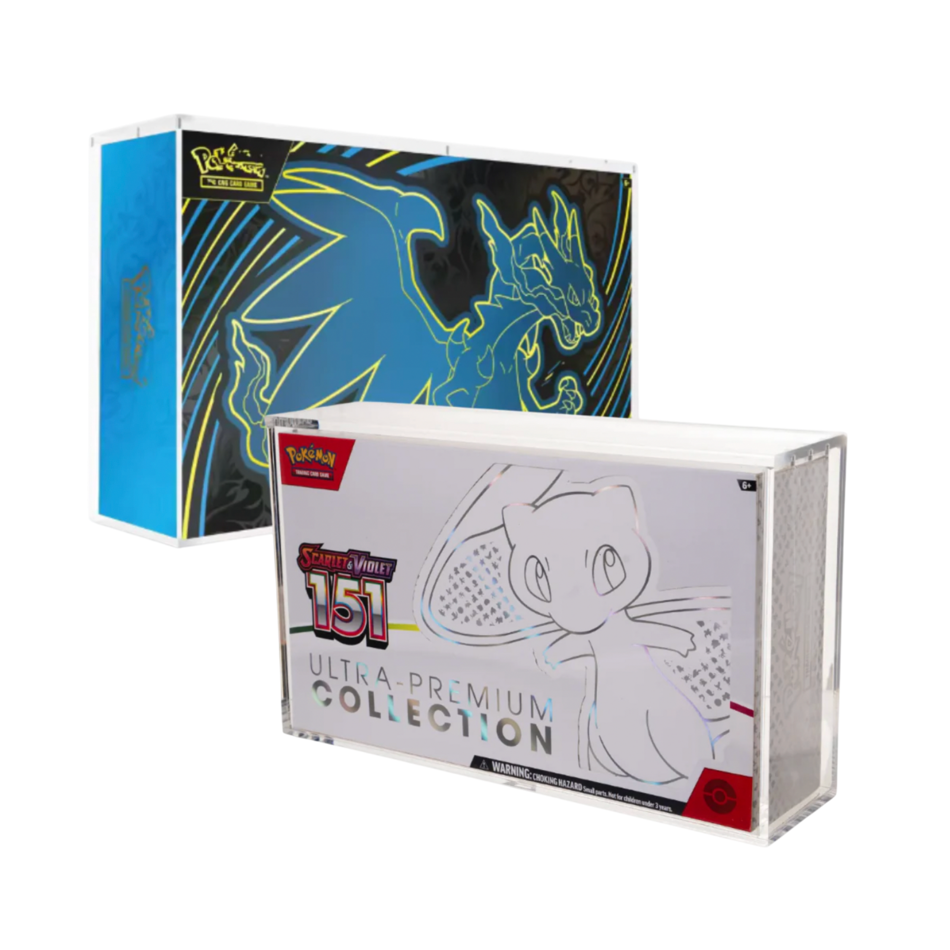 M2VAULT Pokémon 151 UPC Mega Charizard Ultra Premium Collection Acrylic Case – UV Protection 97%+