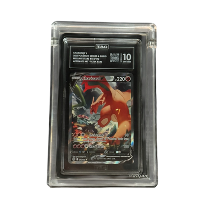 PSA CGC TAG Graded Card Acrylic Display Case + Stand – Graded Guard & Slabmags Compatible | UV Protection