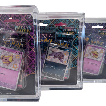 Pokémon 3-Pack Blister Acrylic Display Case – Magnetic Lid, UV Protection | Triple Blister Pack Protector