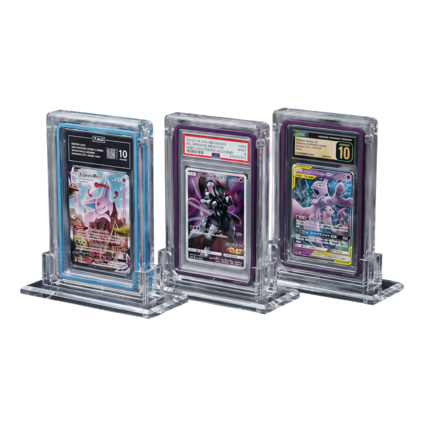 PSA CGC TAG Graded Card Acrylic Display Case + Stand – Graded Guard & Slabmags Compatible | UV Protection