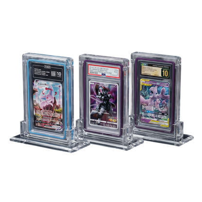 PSA CGC TAG Graded Card Acrylic Display Case + Stand – Graded Guard & Slabmags Compatible | UV Protection