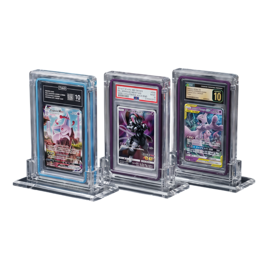 PSA CGC TAG Graded Card Acrylic Display Case + Stand – Graded Guard Compatible | UV Protection