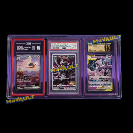3-Slot PSA/CGC/TAG Graded Card Display – Compatible with GradedGuard