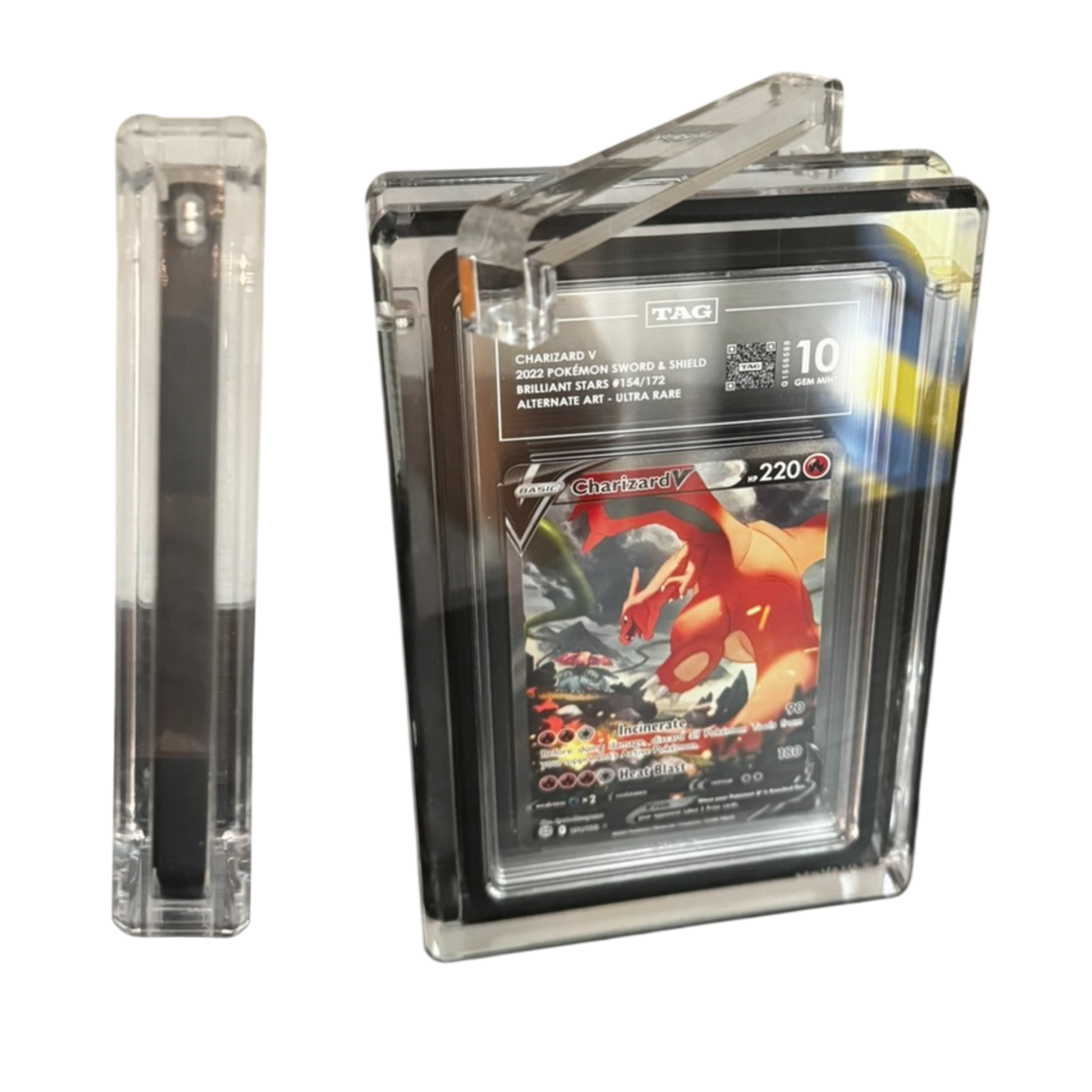 tag graded card case Slab Heavy Duty Storage Box BLACK for up to 25 Slabs crushproof design TAG Grading Graded Slab Bumper