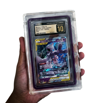 PSA CGC TAG Graded Card Acrylic Display Case + Stand – Graded Guard & Slabmags Compatible | UV Protection
