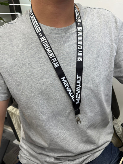 M2VAULT Collector Lanyard – Shiny Cardboard = Retirement Plan