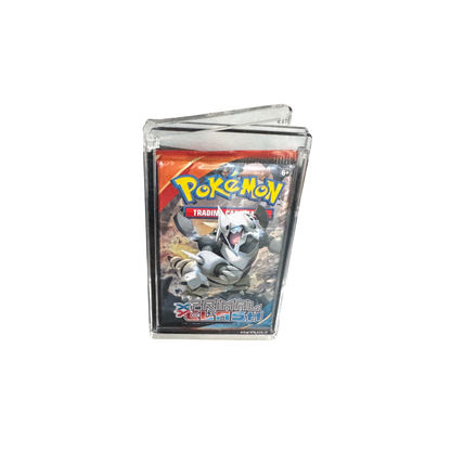 M2VAULT Pokémon English Booster Pack Acrylic Display Case – Magnetic Lid, UV Protection 97%+