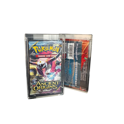 M2VAULT Pokémon English Booster Pack Acrylic Display Case – Magnetic Lid, UV Protection 97%+