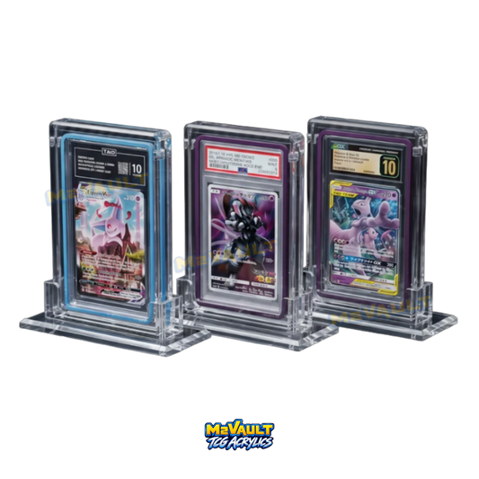 PSA/CGC/TAG Graded Card Acrylic Case + Stand – Compatible with GradedGuard