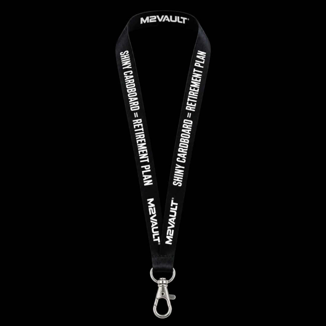 M2VAULT Collector Lanyard – Shiny Cardboard = Retirement Plan