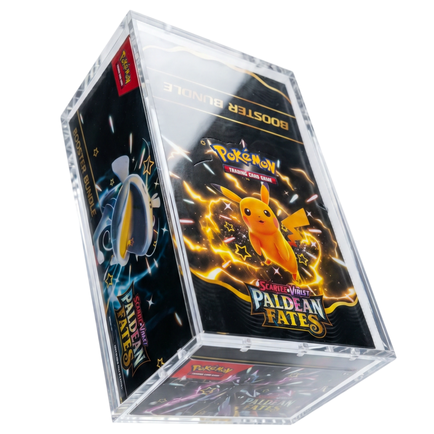 Pokémon 10-Pack Booster Bundle Cases Acrylic Display – Magnetic Lid, UV Protection | Sealed Pack Protector