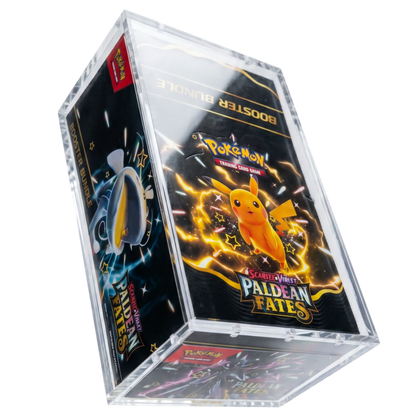 Pokémon 10-Pack Booster Bundle Cases Acrylic Display – Magnetic Lid, UV Protection | Sealed Pack Protector